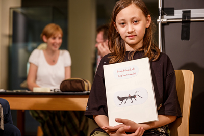 Justus mit Schrecken-Tagebuch, Lange Nacht der Wissenschaften, Foto: Christian Rudat, (c) Roter Fleck Verlag